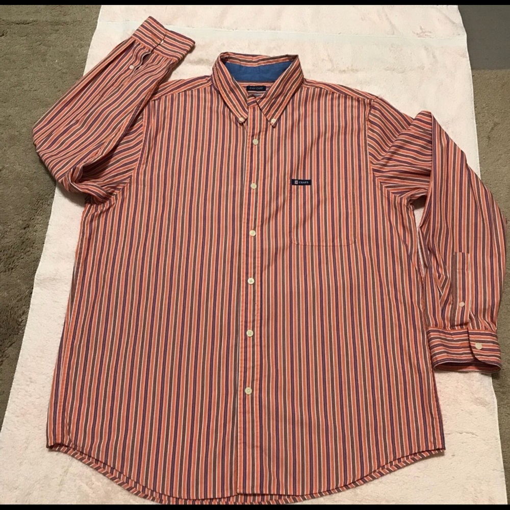 Like New Chaps Button Up long Sleeves plaid Men’s Shirt